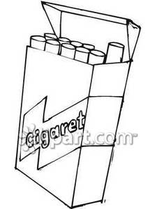 225x300 Pack Of Cigarettes With The Lid Open Royalty Free Clipart Picture