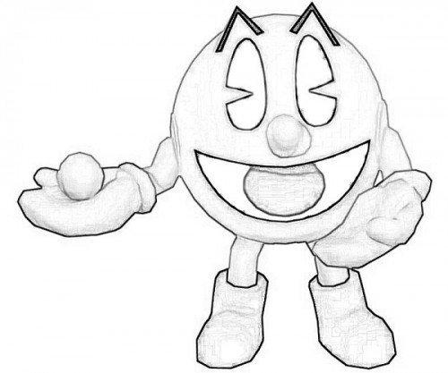 500x417 Pac Man Coloring Pages