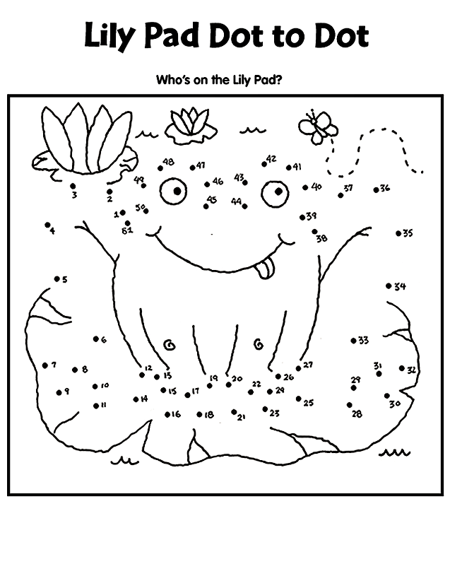 637x815 Lily Pad Dot To Dot Coloring Page