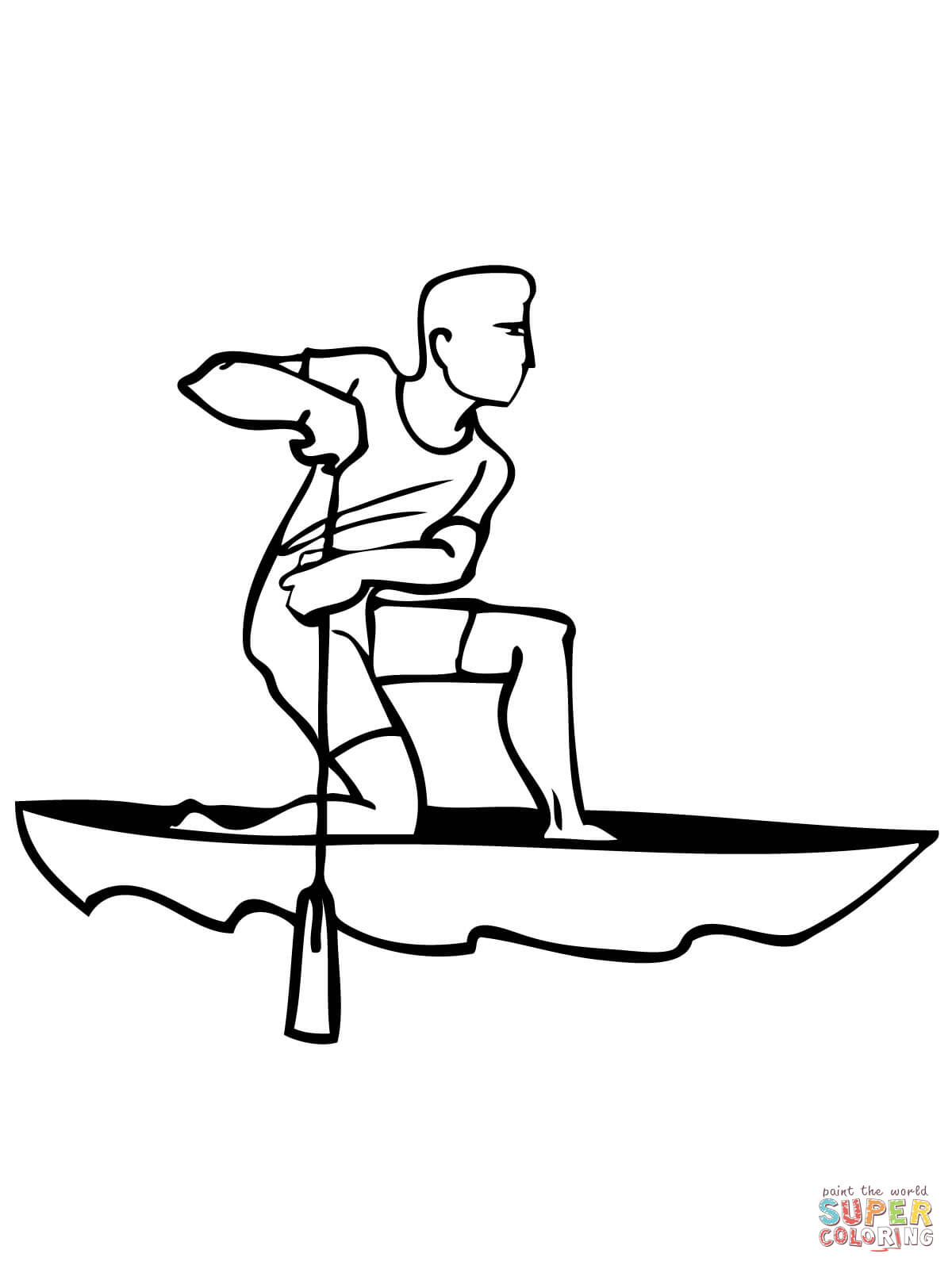 1200x1600 Kayak And Paddle Coloring Page Free Printable Coloring Pages