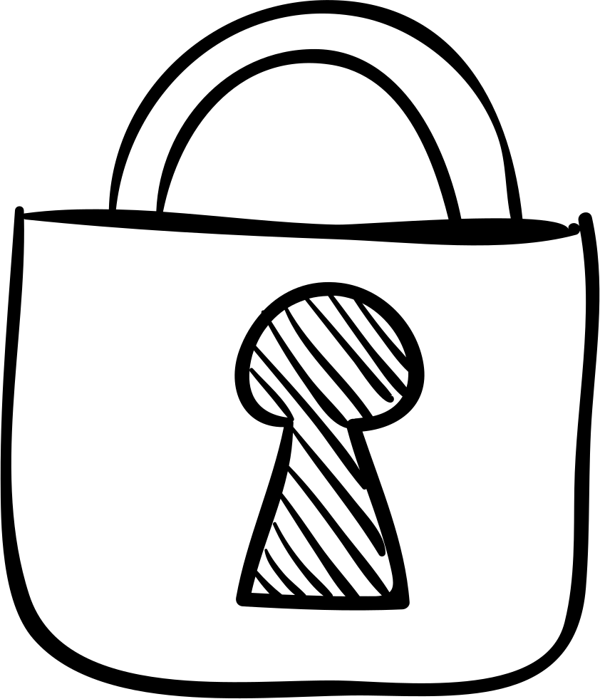 842x981 Locked Padlock Sketch Svg Png Icon Free Download ( 18935