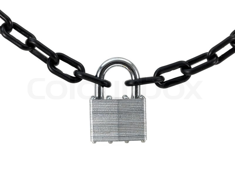 800x600 A Black Chain And Padlock Isolated Against A White Background