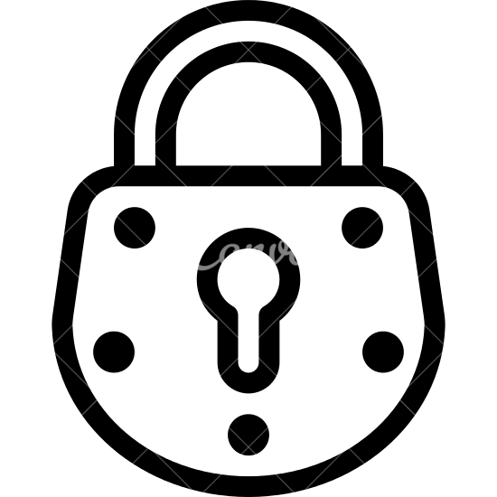 550x550 Padlock Outline