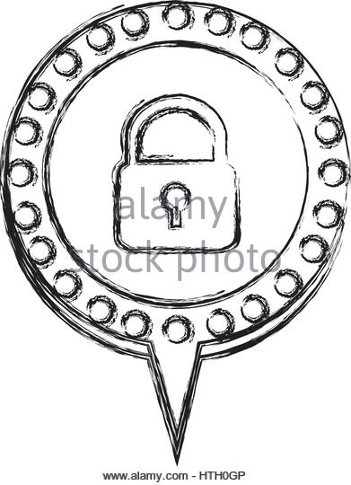 391x540 Padlock Sketch Stock Vector Images