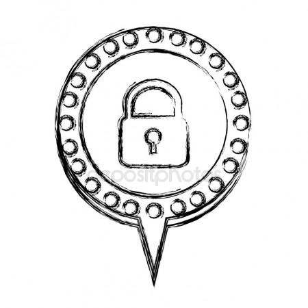 450x450 Cartoon Padlock And Key Stock Vector Lineartestpilot