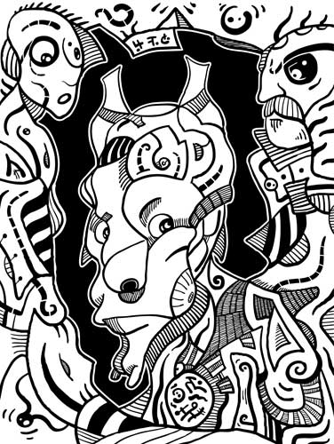 376x500 Black Amp White Surrealism Pagan Drawing Sotuland Art