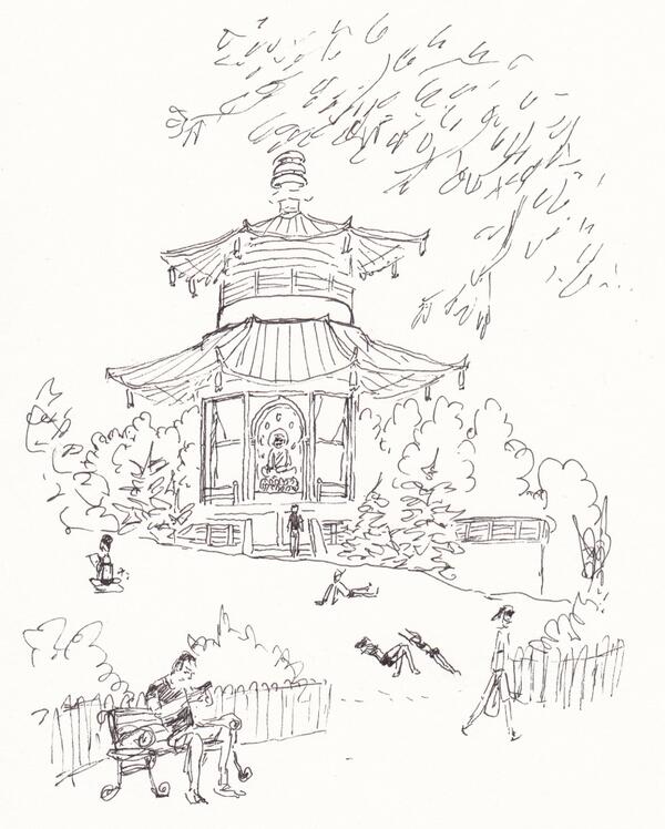 600x748 The Buddhist Peace Pagoda In Battersea Park Charles Dietz