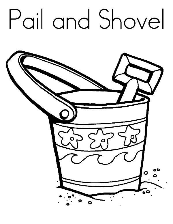 600x776 Pail And Shovel Beach Bucket Coloring Pages Best Place To Color