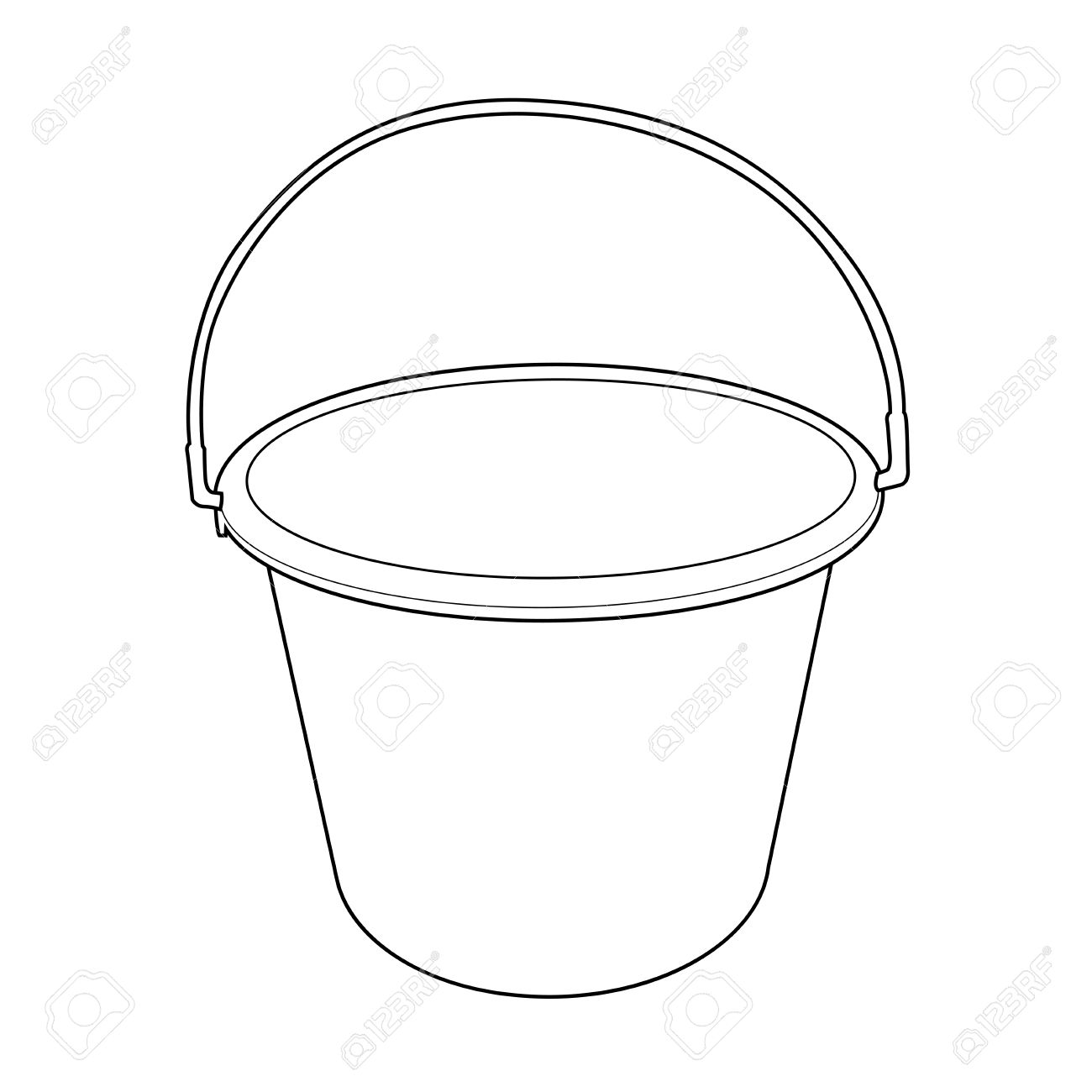 1300x1300 Water Bucket Outline Royalty Free Cliparts, Vectors, And Stock