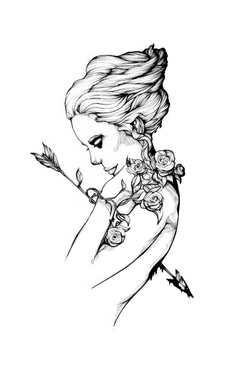 770x1181 Saatchi Art From Pain Drawing By Wrapped Within Ink