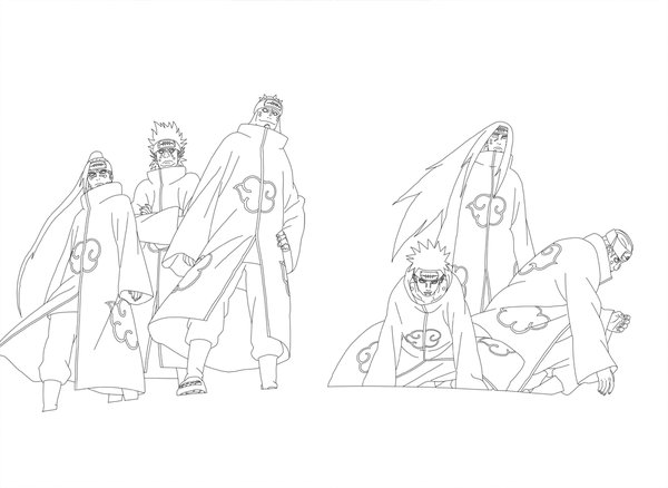 600x438 Six Paths Of Pain Lineart By Amaranth Sparrow