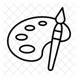 256x256 Paint, Art, Brush, Plate, Drawing Icon