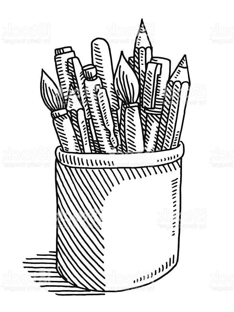 769x1024 Hd Pen Pencil Paint Brush Tin Drawing Vector Library