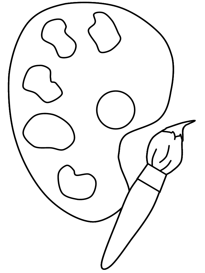 718x957 Paint Brush Coloring Pages
