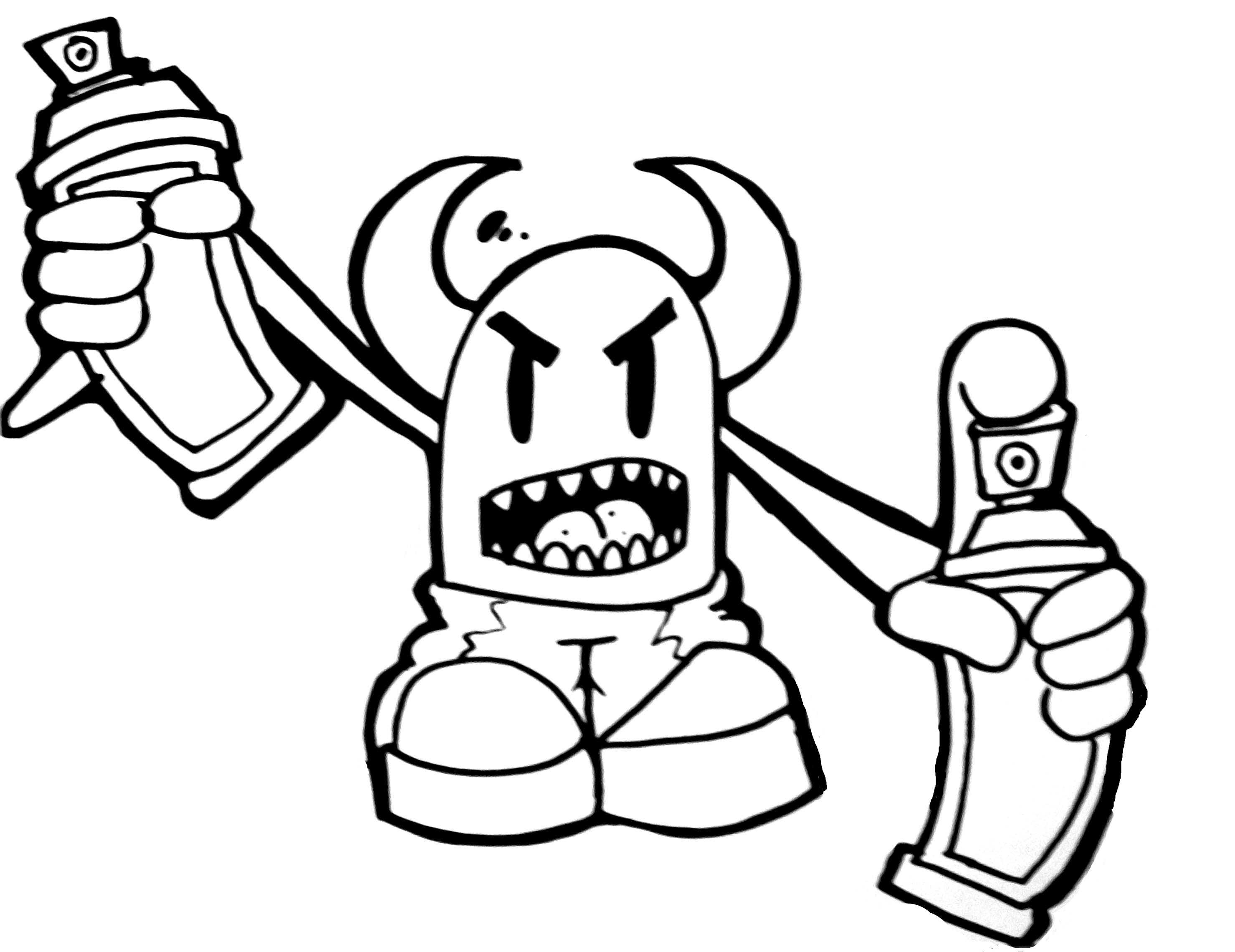 2958x2280 Spray Paint Can Drawing Learn To Draw A Devil Holding Spray Paint