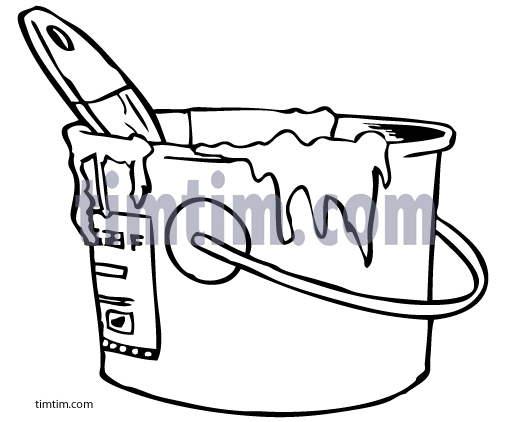 510x422 Free Drawing Of Paint Bucket Bw From The Category Building Home