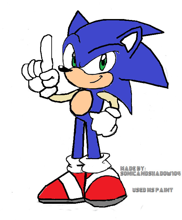585x705 Sonic Ms Paint Drawing By Sonicandshadow104