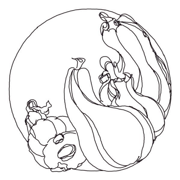 599x600 Color Scheme Game Dala Art Drawing Autumn Gourds Chris Carter