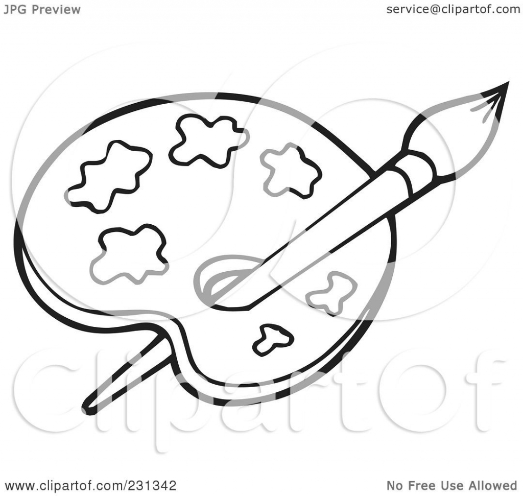 1024x971 Paint Palette Coloring Page