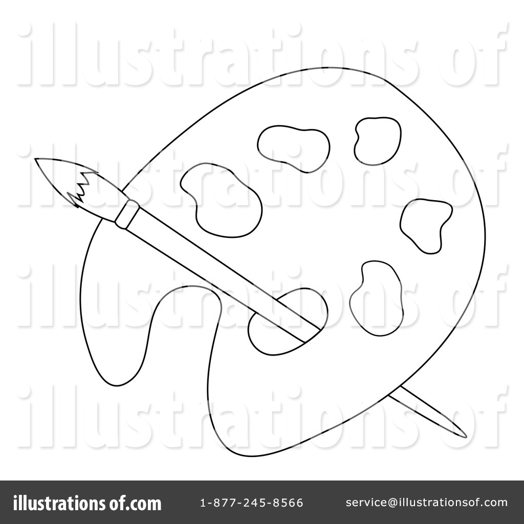 1024x1024 Palette Clipart Outline