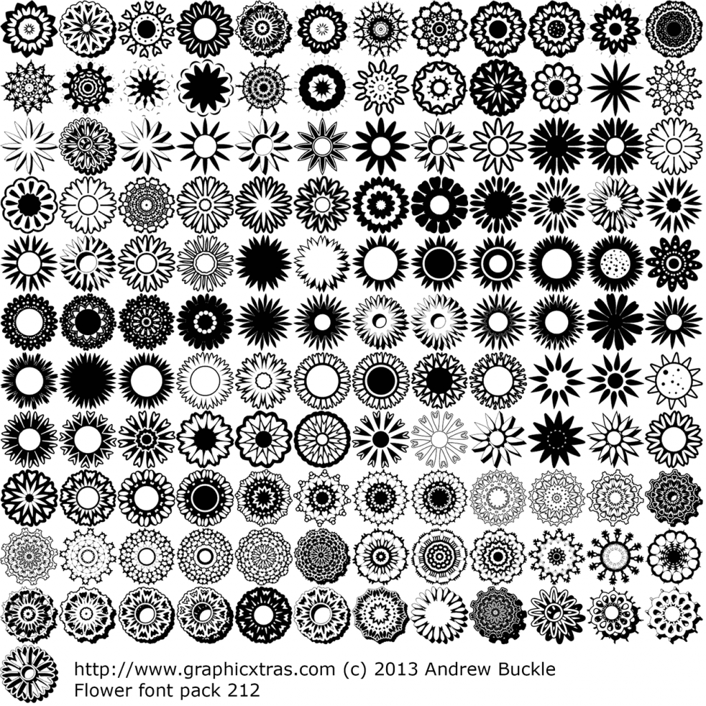 1024x1024 Flower Drawing In Coreldraw