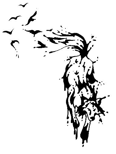 383x509 Paint Splatter Wolf By Lmclawson