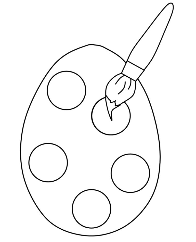 760x938 Easter Egg Paintbrush Coloring Page Creative Ads
