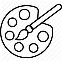 256x256 Brush, Drawing, Paint, Painting, Pallete Icon Icon Search Engine