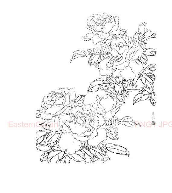 570x641 Chinese Line Drawing