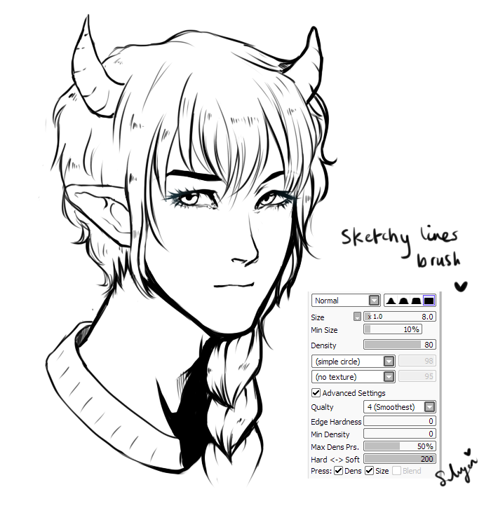 700x725 Paint Tool Sai Brushes (Lineart Brush! Submitted By Silvyen