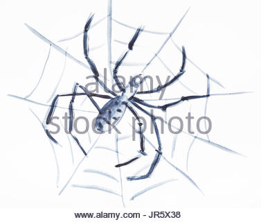 377x320 Training Drawing In Suibokuga Style With Watercolor Paints