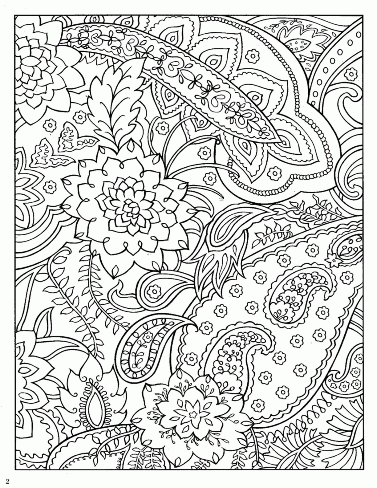 1224x1584 Paisley Coloring Pages Printable 386461