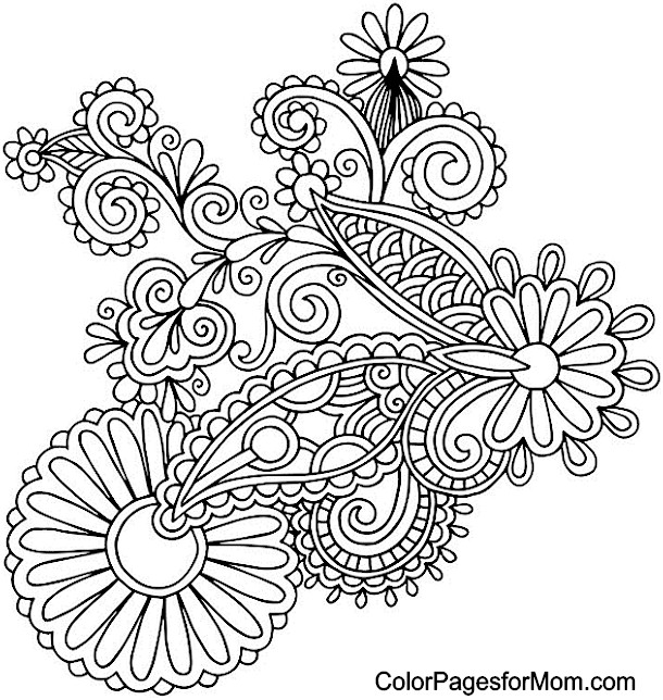 610x644 Paisley Coloring Pages