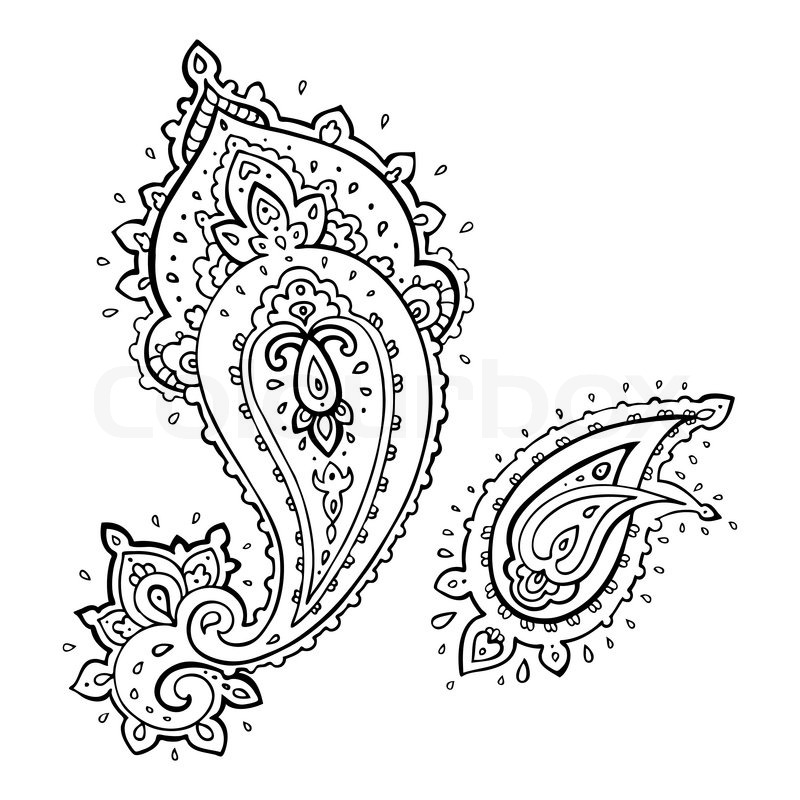 800x800 Paisley Ethnic Ornament Stock Vector Colourbox