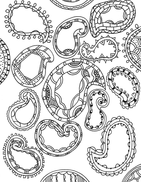 464x600 Paisley Prayers And Coloring Page Praying In Color