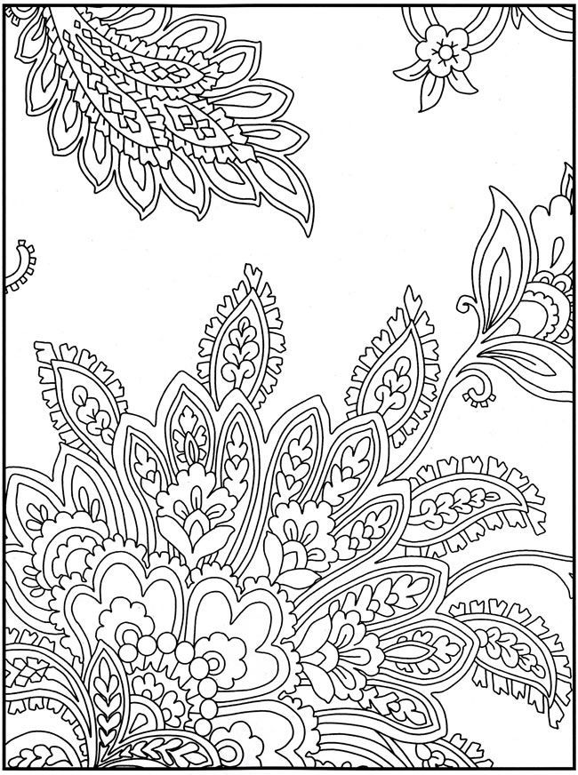 650x872 Adult Coloring Panda Paisley Pattern Pages