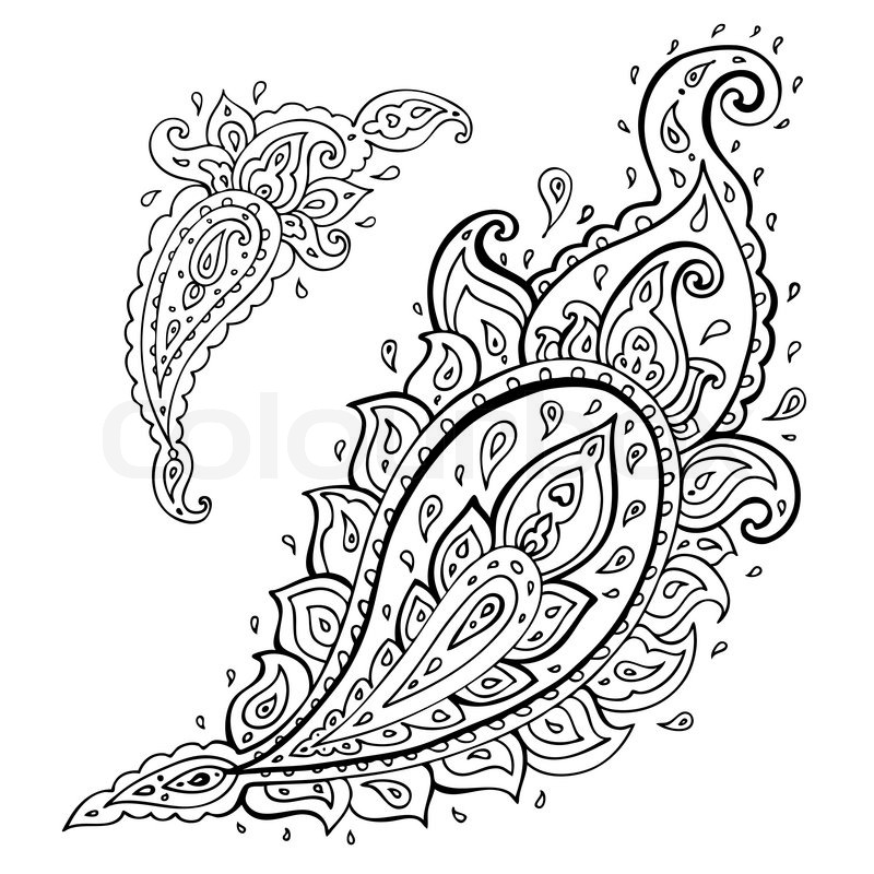 800x800 Paisley. Ethnic Ornament. Stock Vector Colourbox