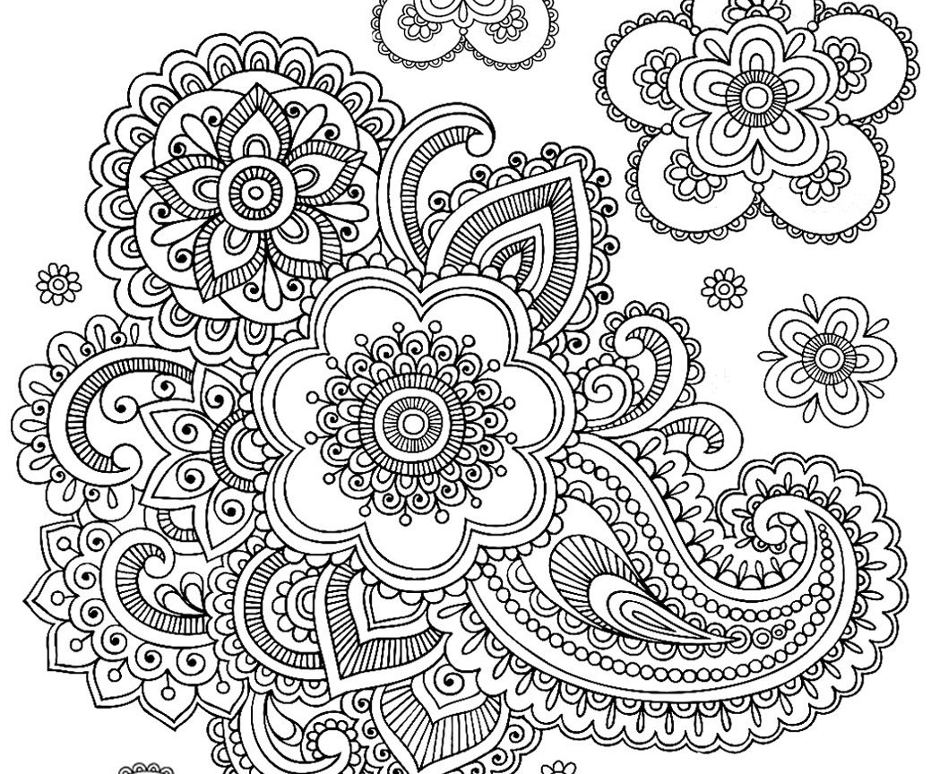 1039x864 Wonderful Paisley Coloring Page For Adult Design Pages Animal Easy