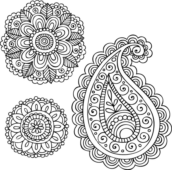 600x591 Paisley Vector