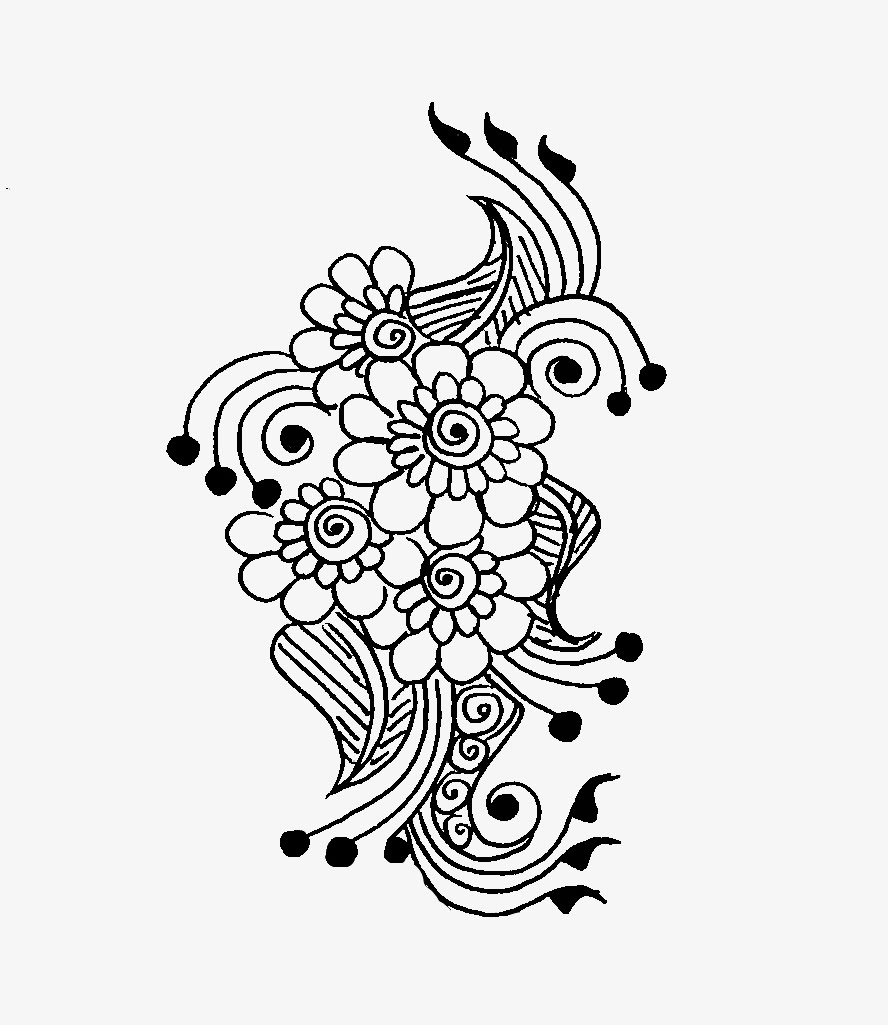 888x1025 Floral And Paisley Motif