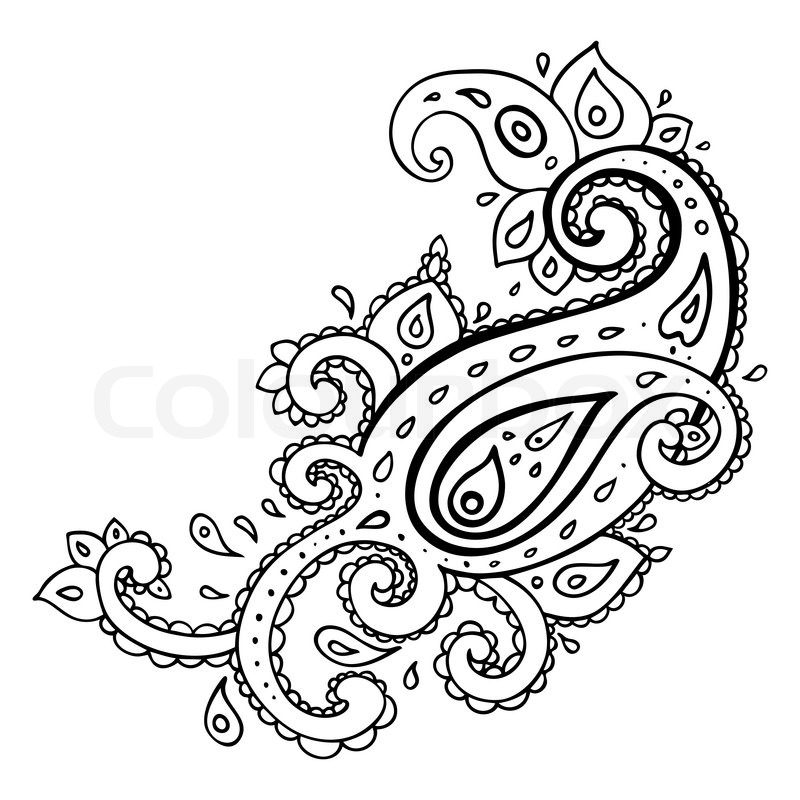 800x800 Paisley Ethnic Ornament Stock Vector Colourbox