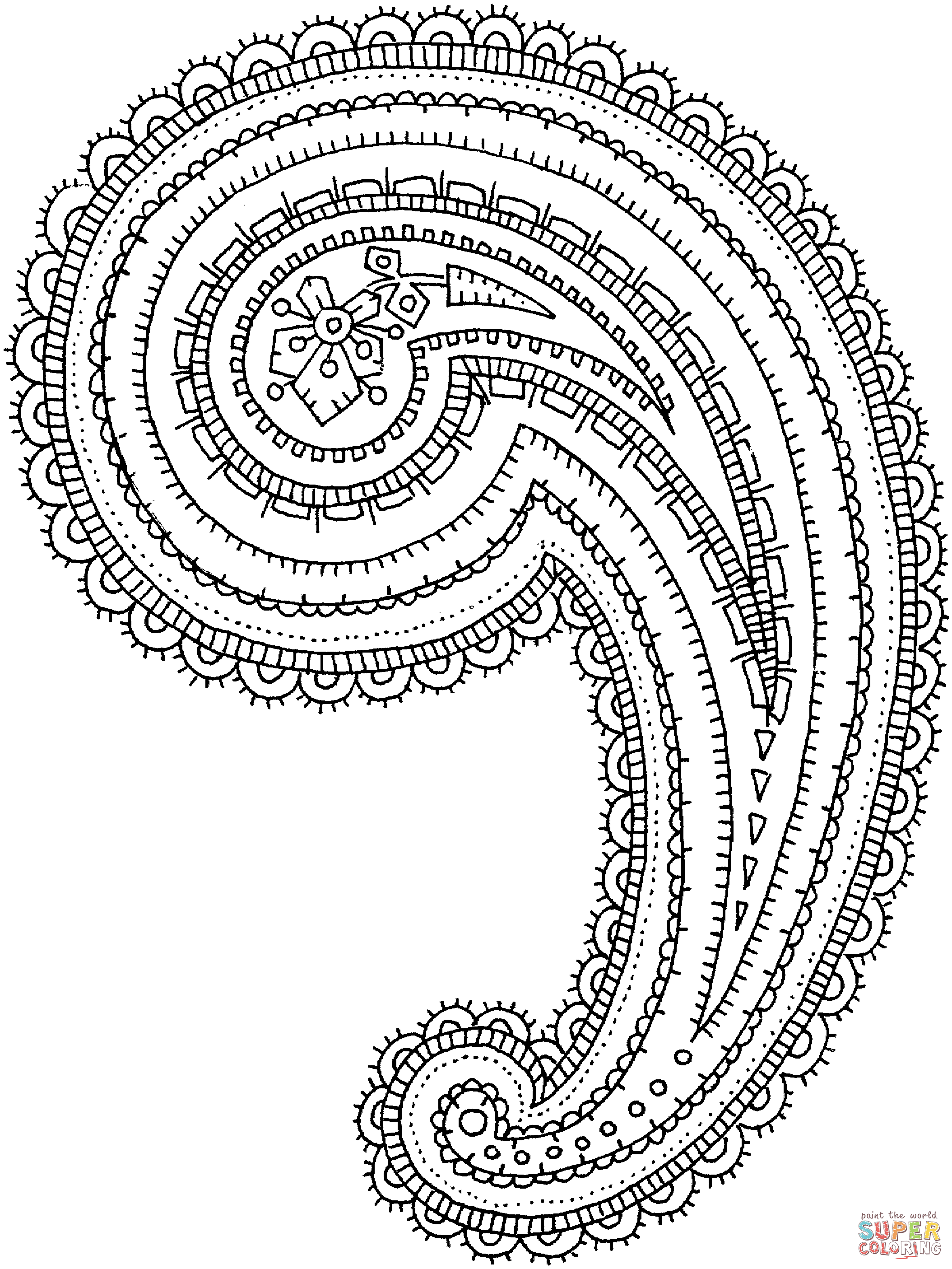 2109x2810 Paisley Coloring Page Free Printable Coloring Pages