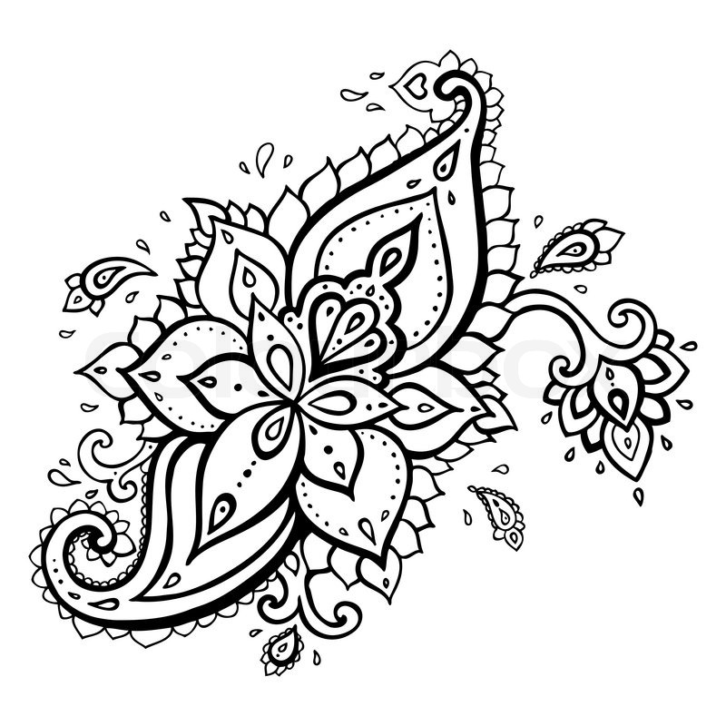 800x800 Paisley. Ethnic Ornament. Vector Illustration Isolated. Stock