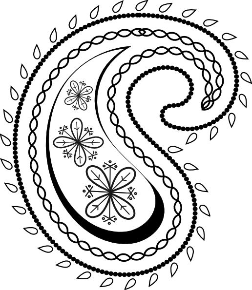 516x595 Pattern Clipart Paisley