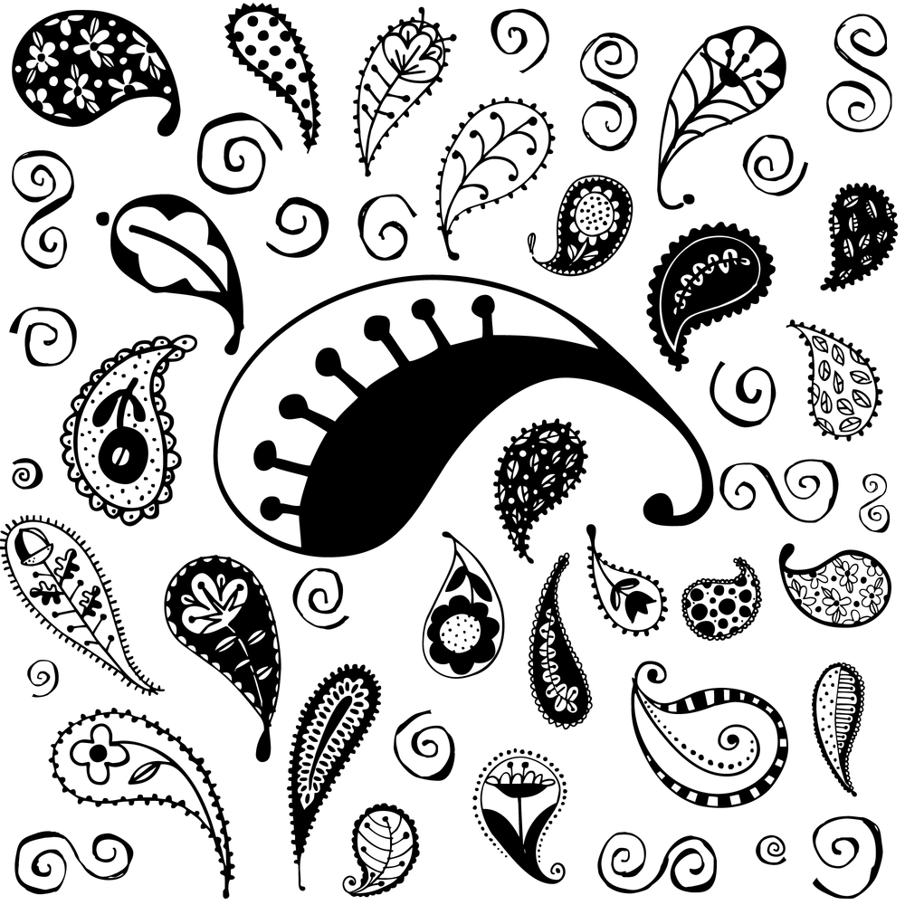 1000x1000 Paisley And Swirl Doodles Outside The Line