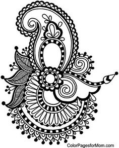 236x292 Paisley Coloring Page 31 Zentangle