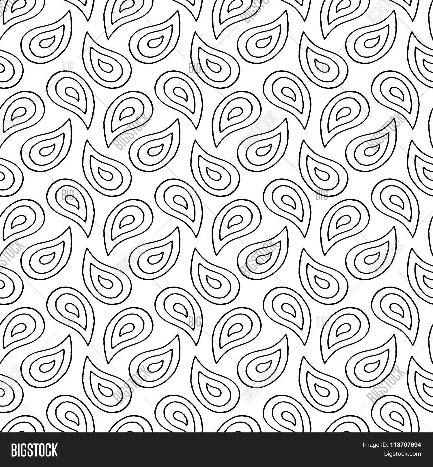 1500x1620 Abstract Paisley Pattern Hand Vector Amp Photo Bigstock