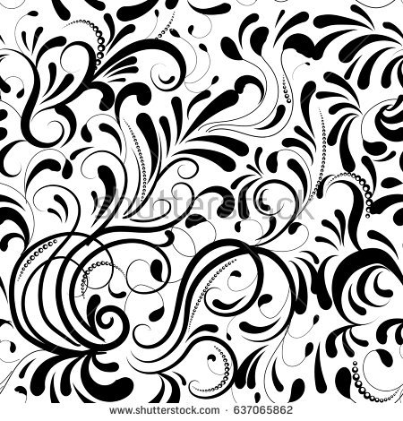 450x470 Drawn Swirl Paisley