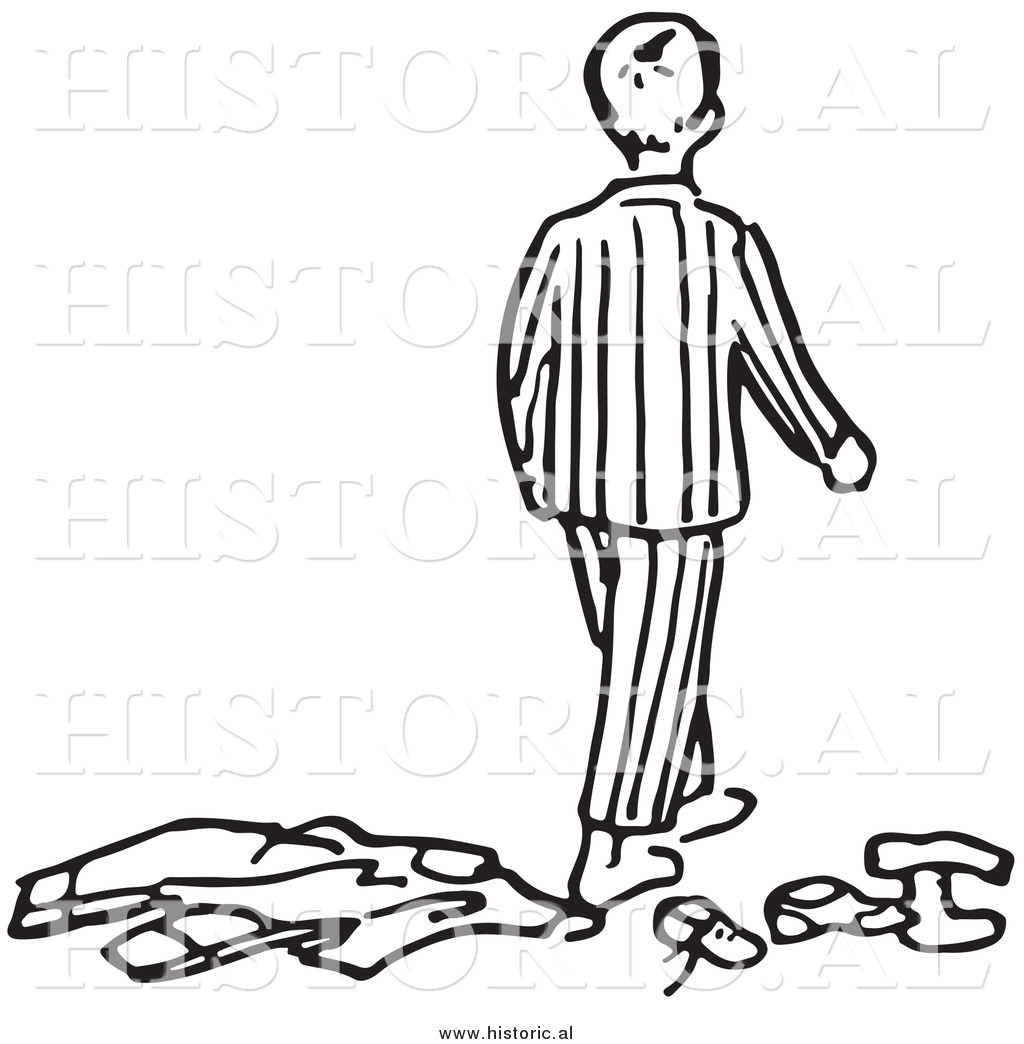 1024x1044 Historical Clipart Of A Messy Boy Wearing Pajamas