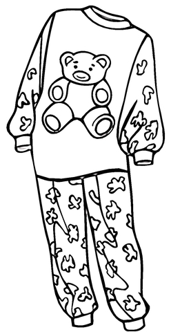 248x480 Pajamas For A Girl Coloring Page Free Printable Coloring Pages